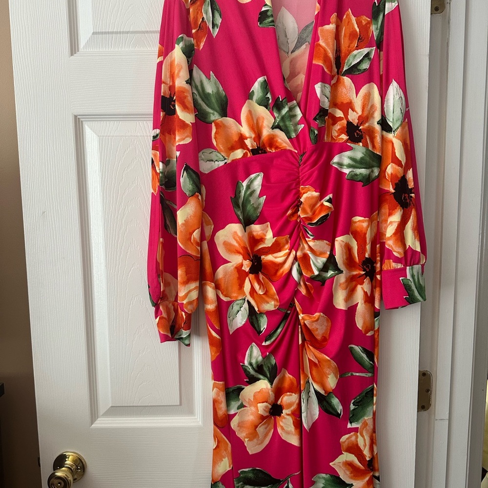 Hawaiian print maxi dress